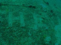 The name of the submarine tender Heian Maru is still visible on her stern despite half a century at the bottom of Truk Lagoon...